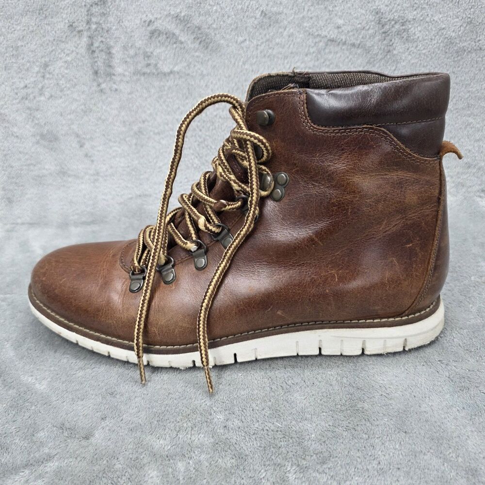 Four Brothers Brown Leather Alpine Hiking Boots Men's Size L0.5 View 6